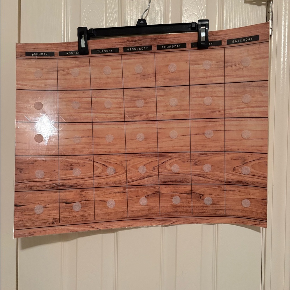 Wood Grain Velcro Calendar